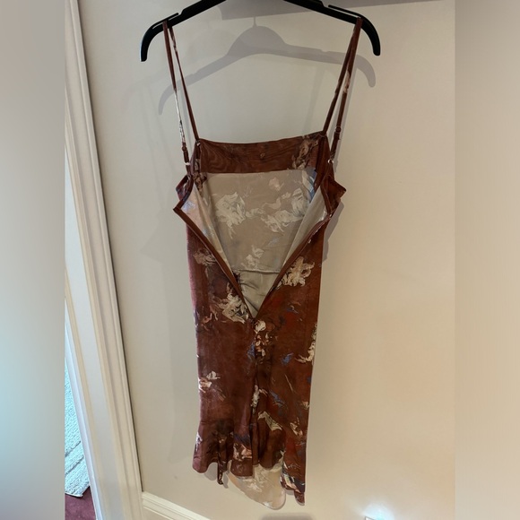 Super Stretchy Mesh Brown Micas Spaghetti-Strap Dress - Picture 3 of 4